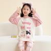 Fenteng 100% Cotton Long-Sleeved Cat Pajama Set for Girls