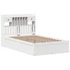 VidaXL Cadre de lit sans matelas blanc 135x190 cm bois de pin massif, lit, cadre de lit en bois massif, meuble de chambre à 3323510