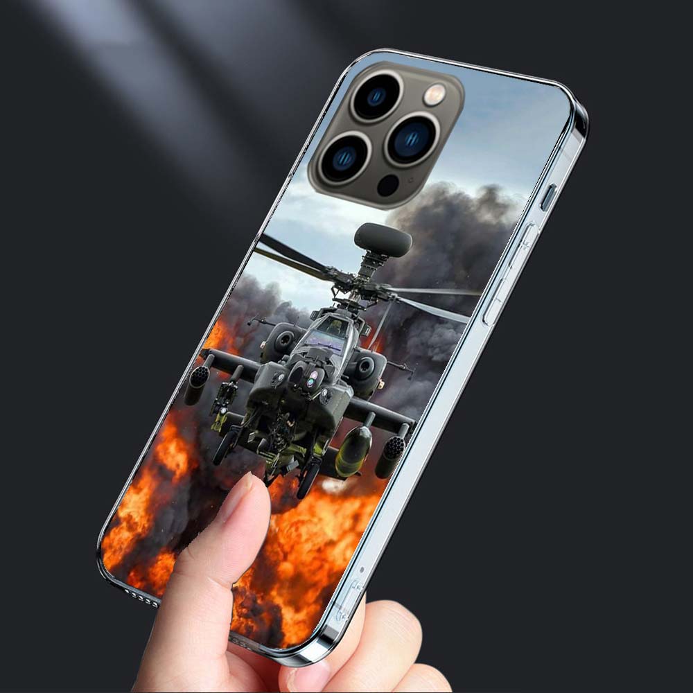 Fighter Jet Phone Case For Iphone 16E 15 Pro 14 Plus 17E 16 17 Pro Max Air 11 12 13 Mini Shockproof Capa Cute Cover TPU Clear