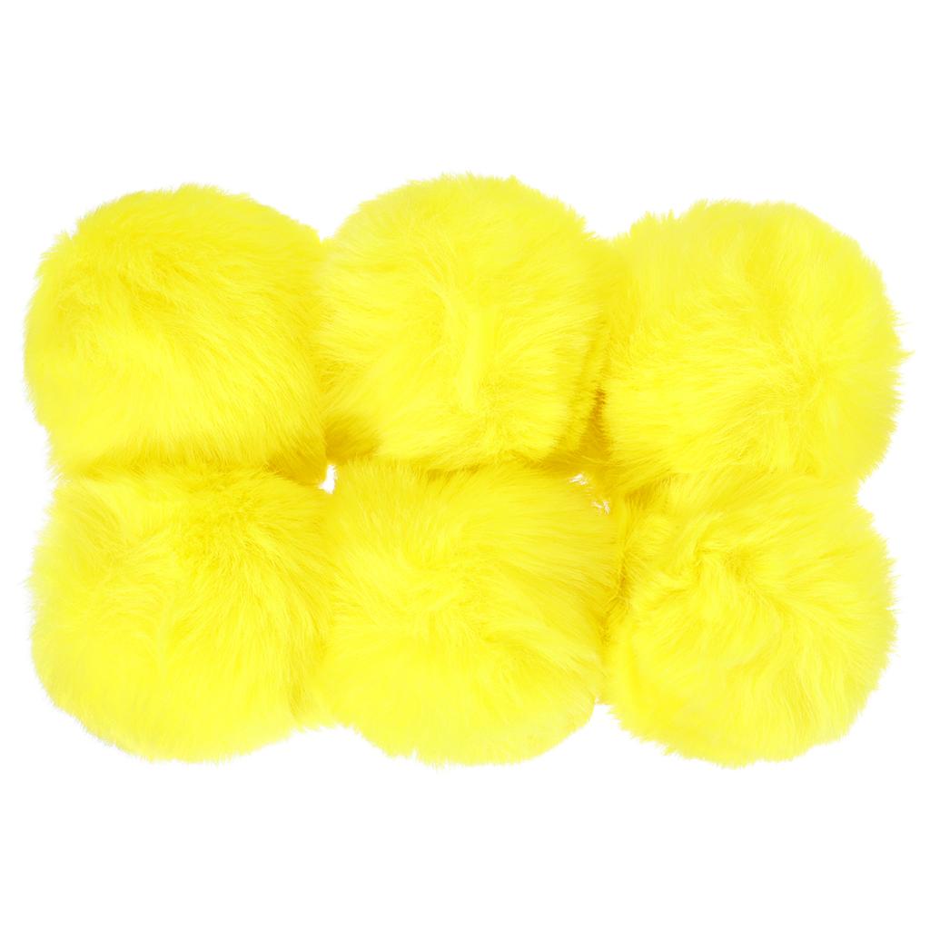 6/12pcs Faux Fur Pom Poms for Hats Fluffy Soft Fur Poms Balls for Keychain Knitting Hats DIY Scarves Gloves Bag Christmas