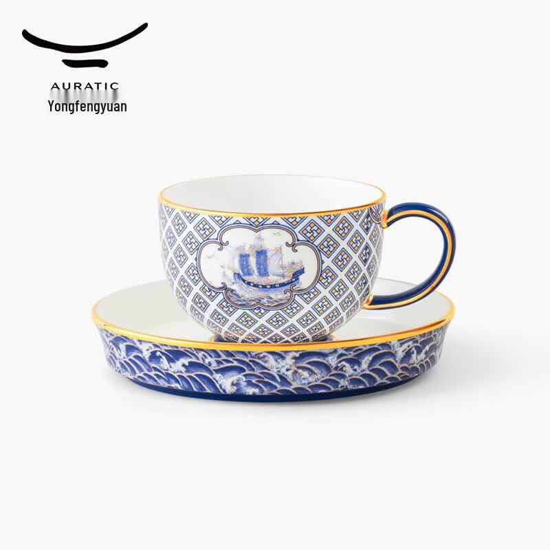 Auratic Feast Porcelain Peace & Prosperity 2-Piece Tea & Coffee Set
