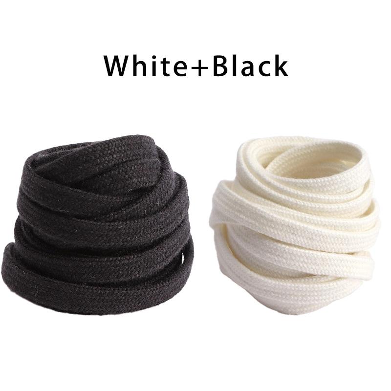 Running Sports Shoe Laces Flat Solid Shoelaces Classic Canvas Black White Shoe Laces for Sneakers Women Men Casual Shoestrings