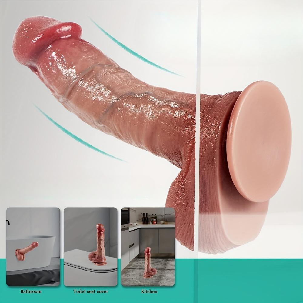 8.66inch Ultra-Realistic Dildo For Female Pleasure,Silicone Female Sex Toy,Anal Plug Dildo Vaginal Stimulation Dildo Adult Couple Flirting Toy