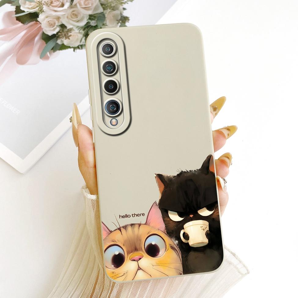 For Xiaomi Mi 10 Case Fashion Cartoon Cute Funny Painted Silicone Phone Casing M2001J2G M2001J2I