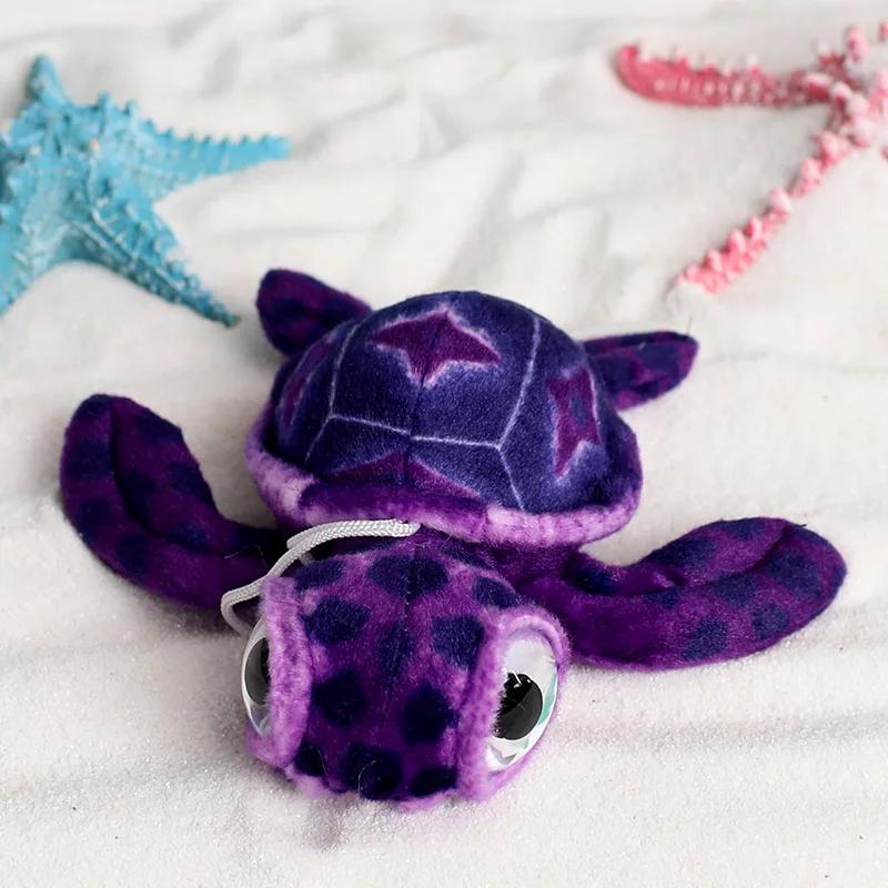 Simulation Tortoise Plush Toys Pendant Sea Turtle Soft Cute Keychain Animal Doll Stuffed Keyring Car Bag Pendant Children Gift