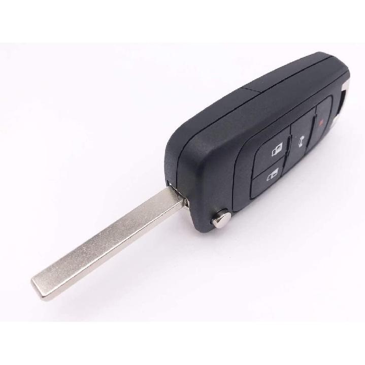 Folding Flip Replacement Key Fob Cover Case fit for 2010 2012 2011 2014 Chevy Cruze Malibu Camaro Equinox Equinox Sonic Terrain Keyless Entry Key Fob
