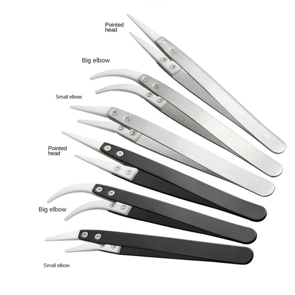 Antistatisk keramisk pinsett Rett/buet spiss Industriell pinsett Klemmeverktøy