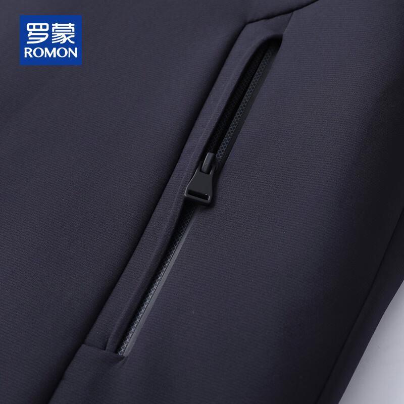 ROMON Men's Detachable Rabbit Fur Lined Winter Executive Jacket