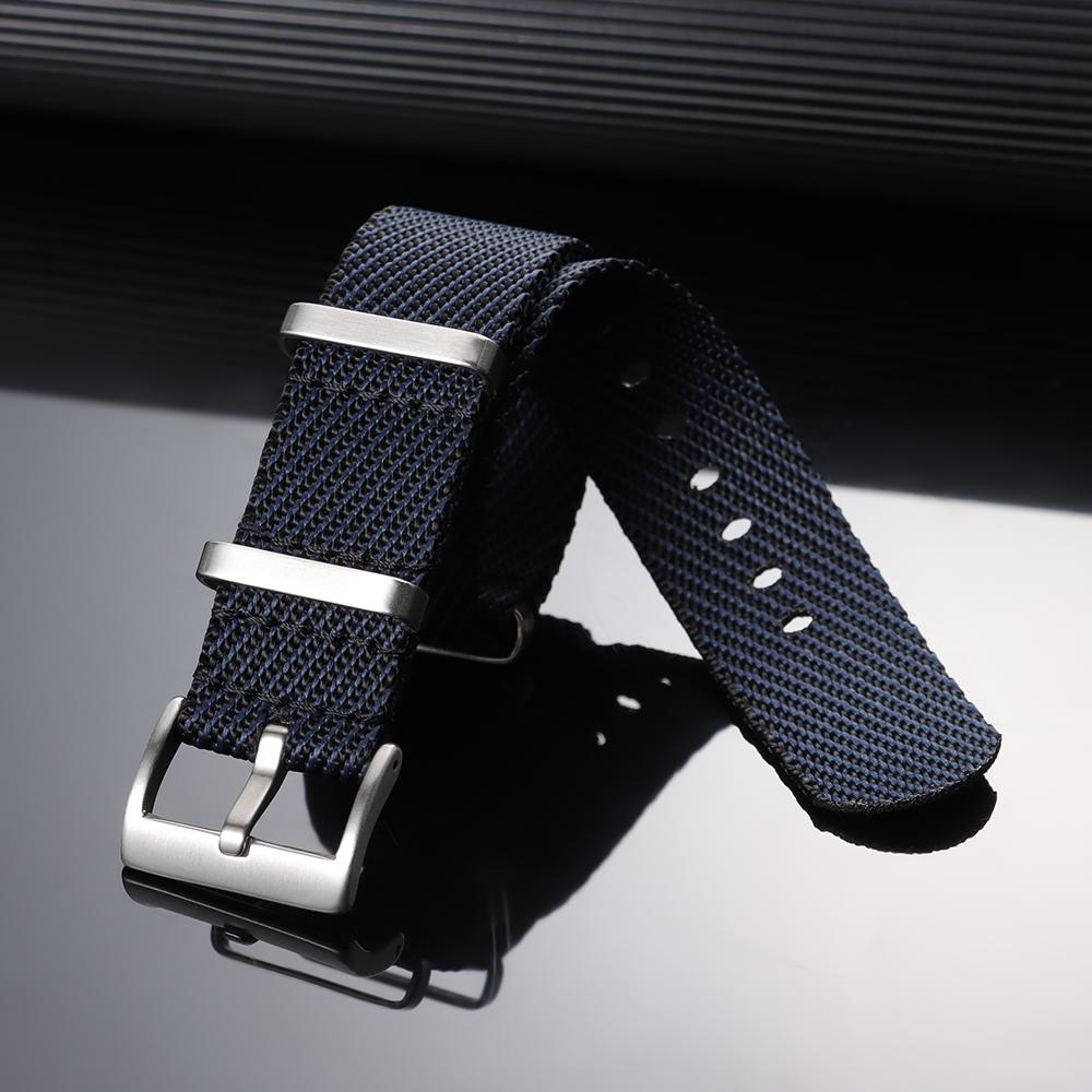 Military Sport Nylon Watch Straps for Tudor  20mm 22mm Nylon Sailcloth Watch Band with Movable Ring Bronze and Square Pin Buckle