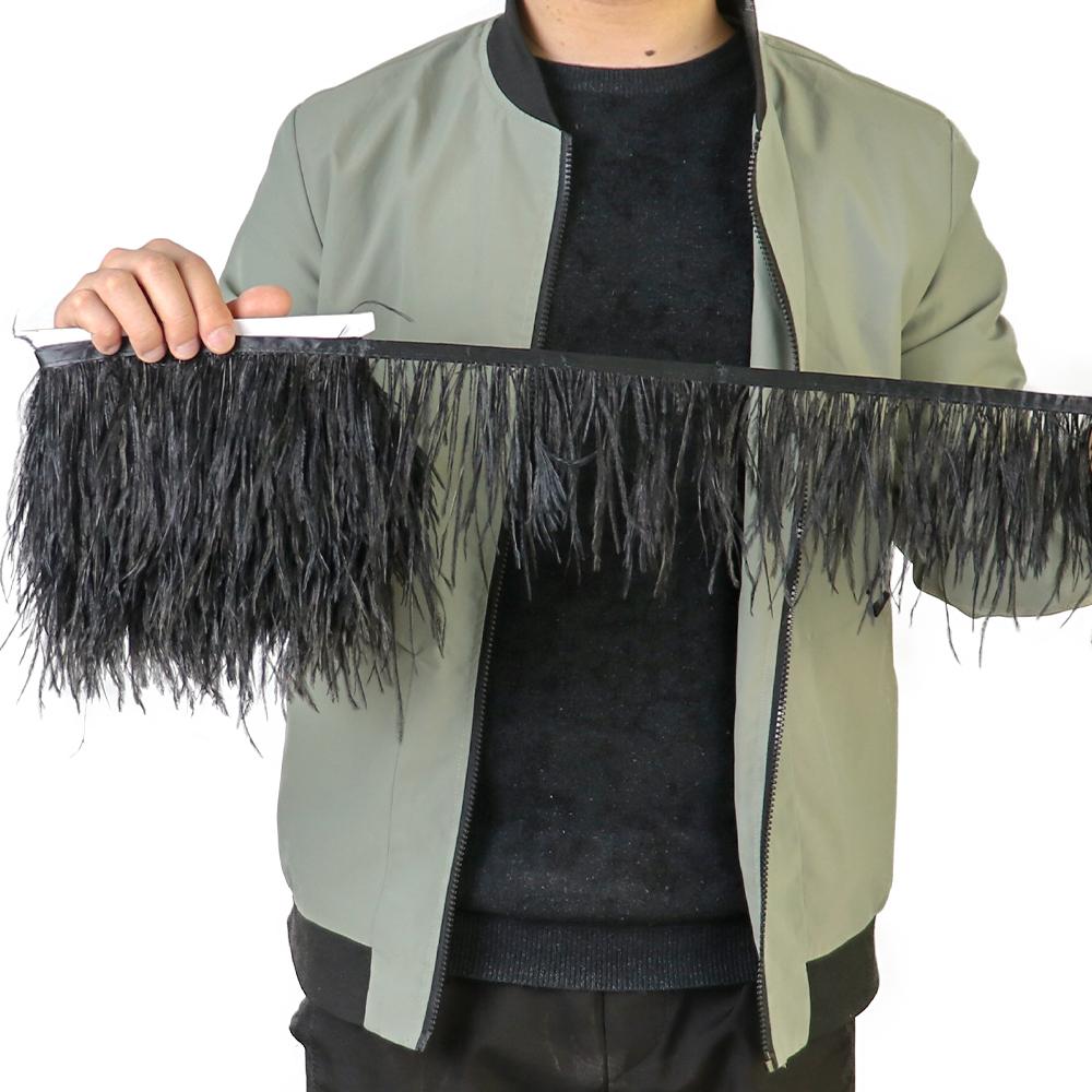 Pióra1/5/10 Metrów Puszyste Wykończenia z Piór Struśia 8-10 CM Naturalna Wstążka z Piór Struśia na Imprezę Ślub Ubrania Dekoracja Rękodzieło