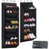 Multi-pockets Wall Storage Bag Large Over Door Hanging Shoe Organiser Behind Doors With 4 Metal Hooks Shoes Rack Storage Bags