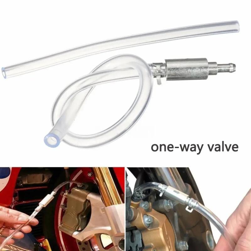 Manual Fluid Extractor Pump, Motorcycle Brake Bleeder Kit, One-Way Check Valve Hydraulic Brake Clutch Bleeding Tool, with Alumin