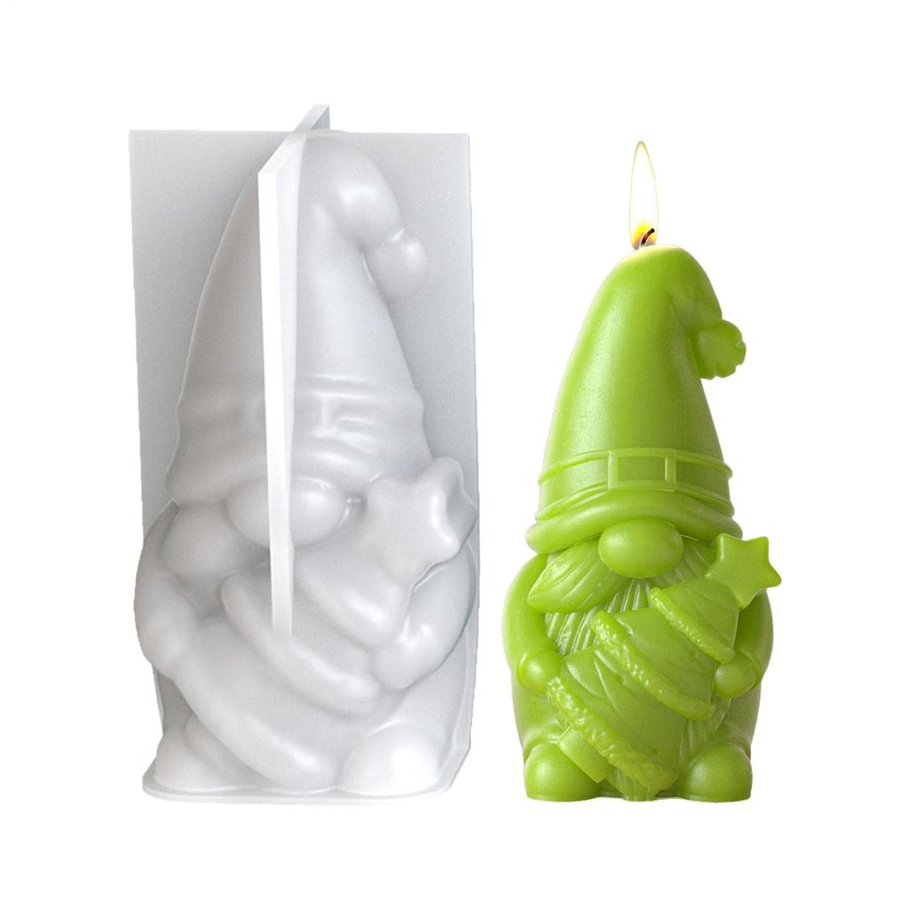 Christmas Resin Molds Gnome Tree Mold Silicone Aromatherapy Moulds for Candle Making Epoxy Resin Craft Gypsum Wax Clay Plaster
