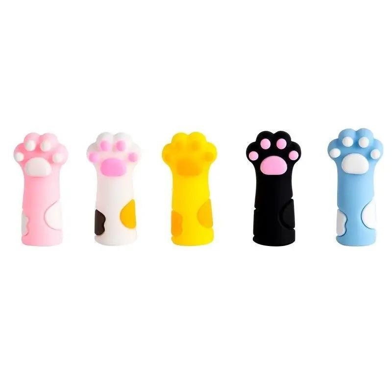 

10pcs Cute Cat Paw Knitting Needle Stoppers Needles Point Silicone Protector Anti-shedding Cap DIY Weave Tool Sewing Accessories