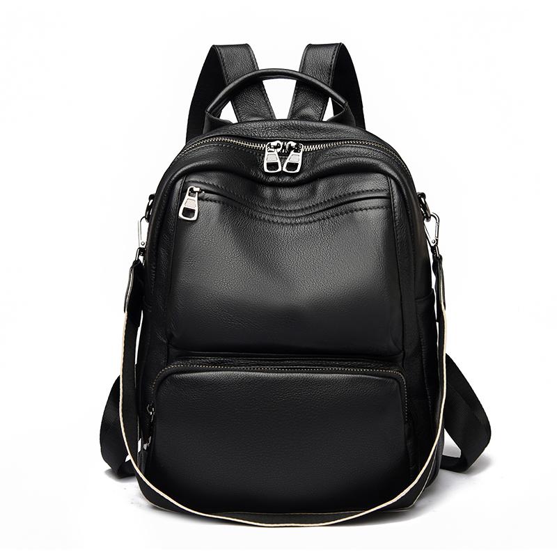 100% Echter Lederrucksack für Damen Große Kapazität Reise Rucksack Back Pack für Damen Umhängetaschen Geldbörse Rindsleder 2026
