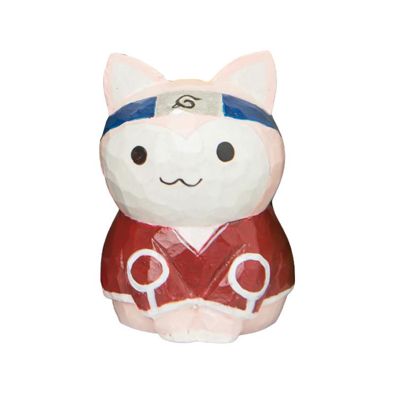 Naruto Houtsnijwerk Kat Figuur Cadeau Voor Huis Kantoor Decoratie En Verzamelaars