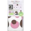 Stickers repositionnables pois roses et marrons