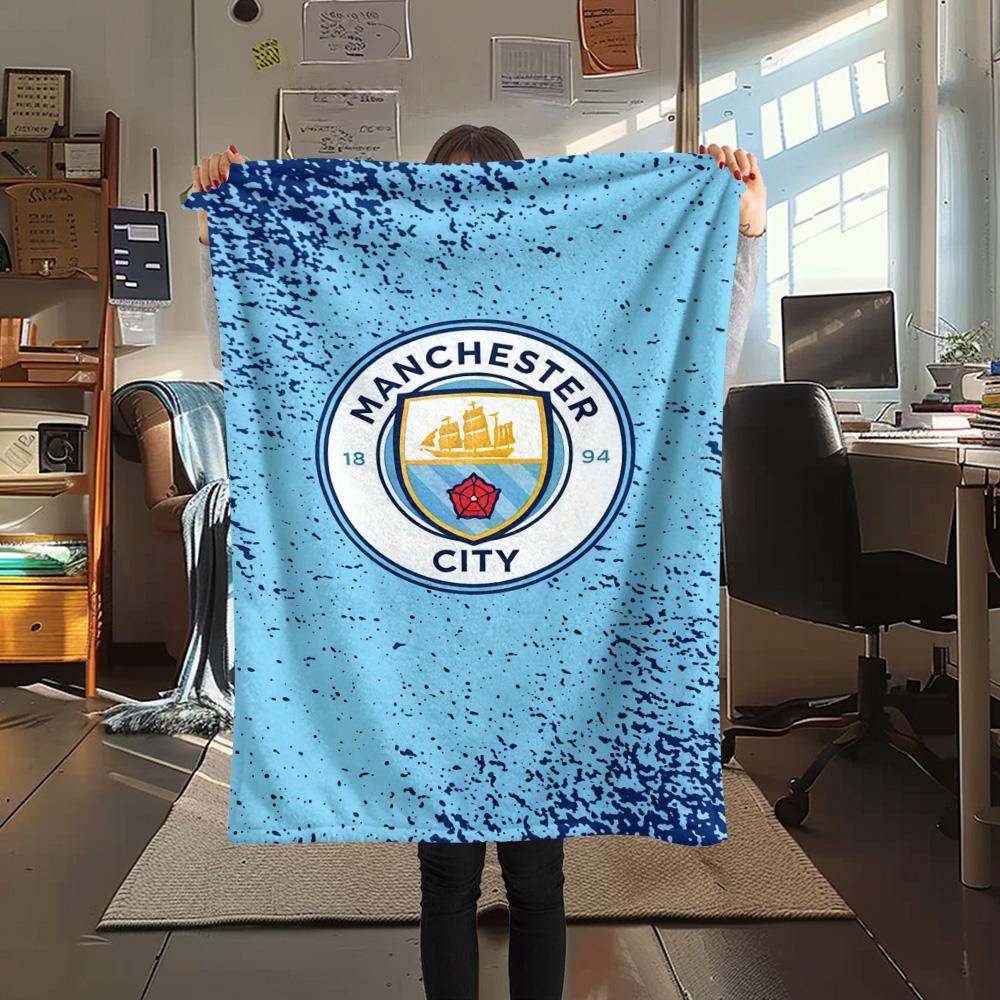 MCFC Print FlAannel Blanket, High Quality Comfortable for All Seasons, Home Decor, Warmth and Comfort