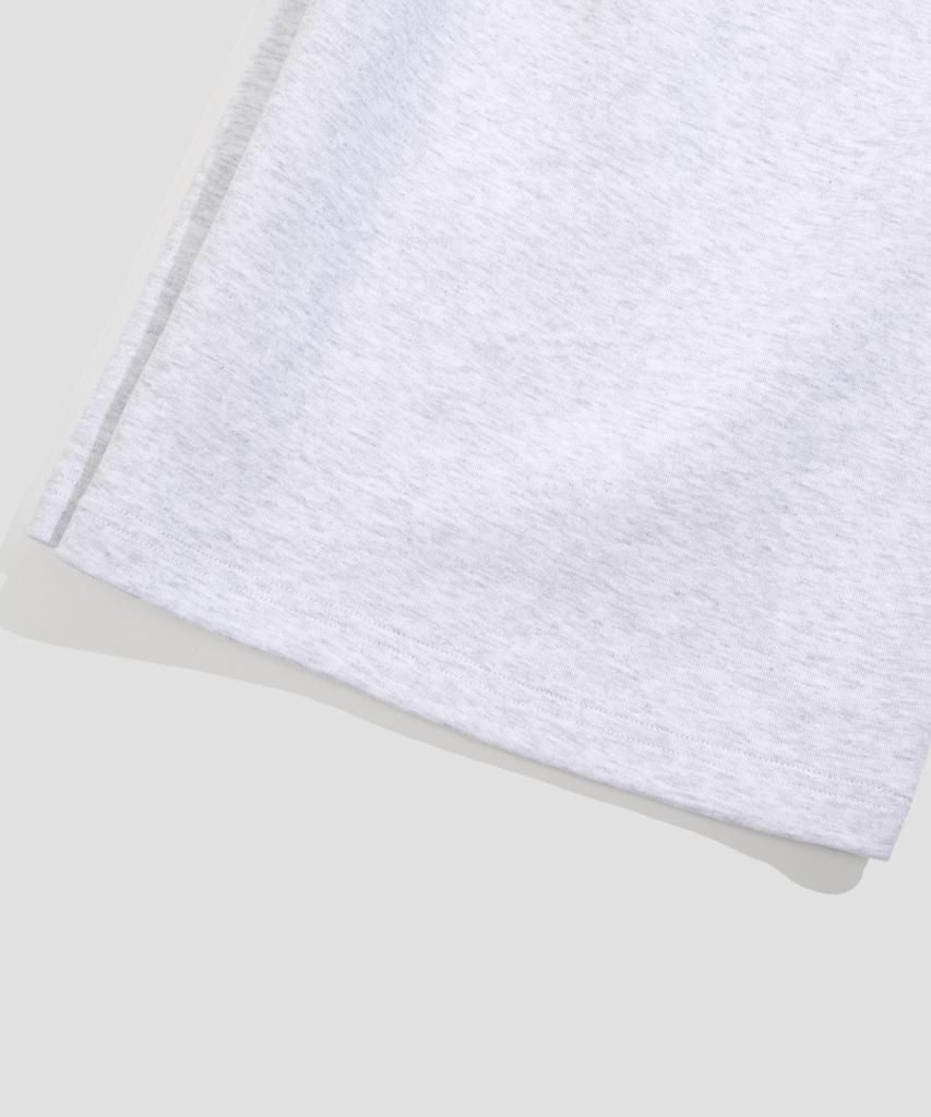 AGOD Side Tuck Sweat Bermuda Pants [White Melange]