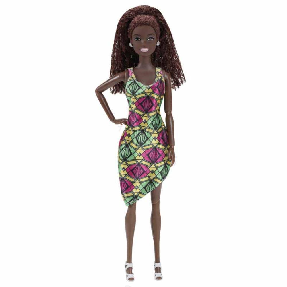 

Black Skin African Girl Princess Doll With Dress Black Princess Doll Kids Toys Style 8