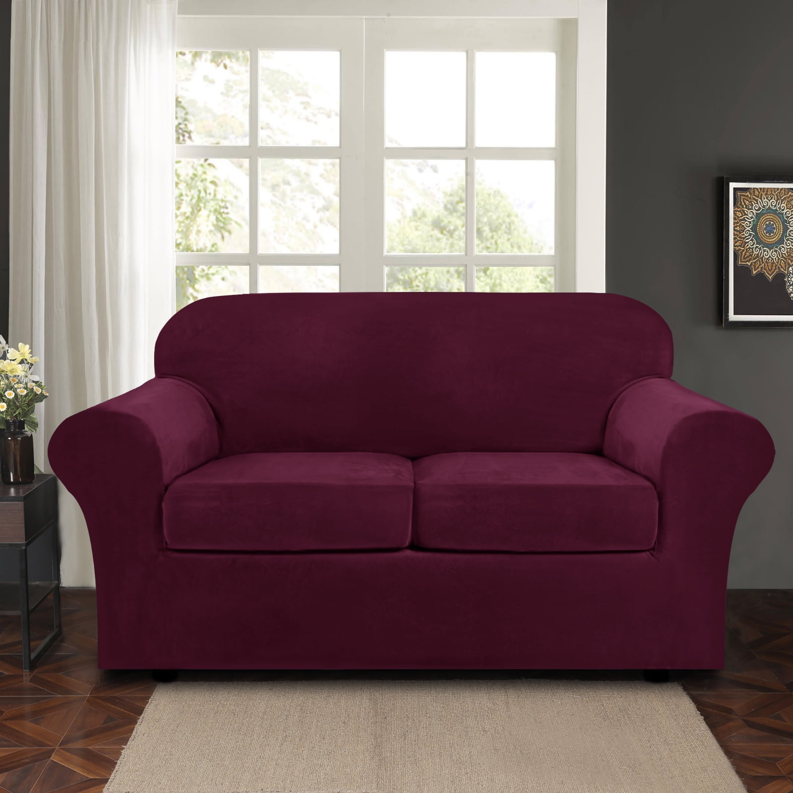 Velvet Sofa Slipcover for 1/2/3-Seater Couch