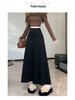 Hohe Taille Schlanker Langer Rock - Verdickt für Herbst/Winter 2025, Eleganter Stil
