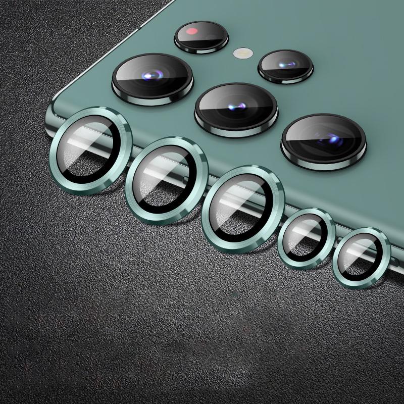 

Захисна плівка для об єктива камери з алюмінієвого сплаву, загартованого скла та металу, для Samsung S24 Ultra Galaxy S23 Ultra, аксесуари Samsung S23 Ultra темно-зелений колір