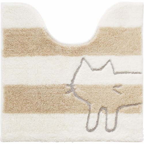 Oka (OKA) Uchineko Regular Size Litter Mat, Approx. 60 x 60 cm (White)