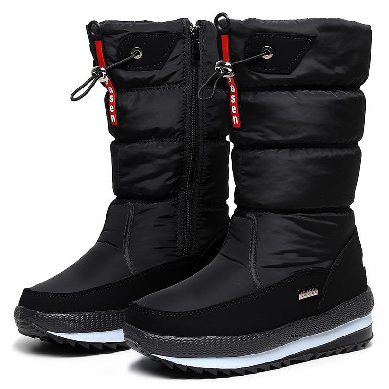 Fashion Women Snow Boots Platform Winter Boots Thick Plush Waterproof Non-slip Boots Fashion Women Winter Shoes Warm Fur Botas Mujer