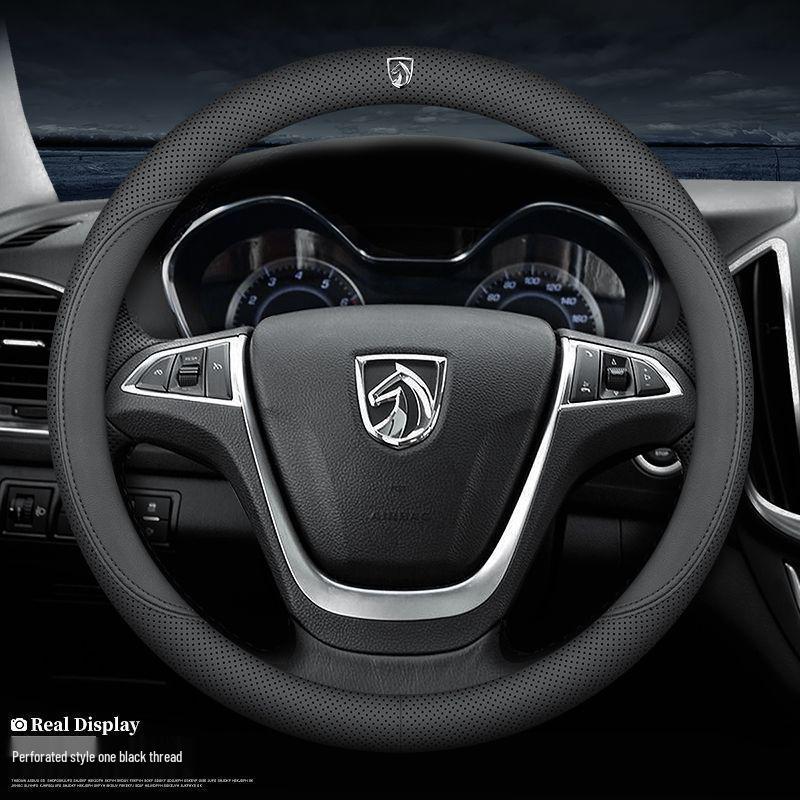Universal Genuine Leather Anti-slip Steering Wheel Cover for Baojun Models