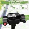 Dětská elektrická koloběžka Věk 8-12 let, Dojezd 16 km, Max. rychlost 16 km/h, 6,5" Ultra lehká elektrická koloběžka pro děti s barevným okolním osvětlením - Zelená