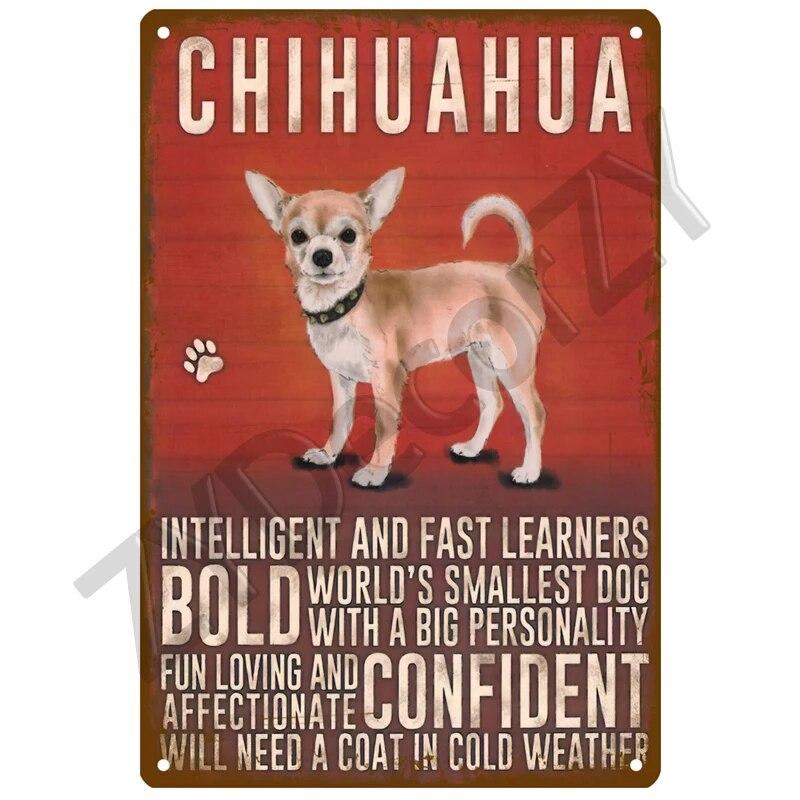 Dachshund Tin Sign Retro Metal Sign Plaque Metal Vintage Aesthetic Home Living Room Wall Decor Posters Decoration Mural Plates