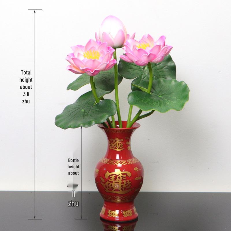 Petites Fleurs Artificielles Décoration Lotus Lys pour Maison & Offrandes à Bouddha