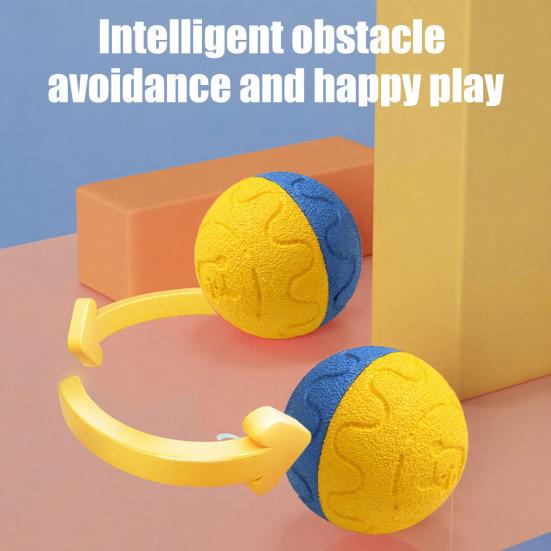 Interactive Dog Toy Ball Automatic Rolling Bouncing Ball Dog Chew Toy Rechargeable Dog Training Ball for Medium Large Dogs Chasing Teeth Cleaning
