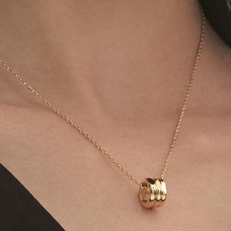 hyeres-lor Triple Silver (Y) Cutout Necklace HL3N49301Y9450