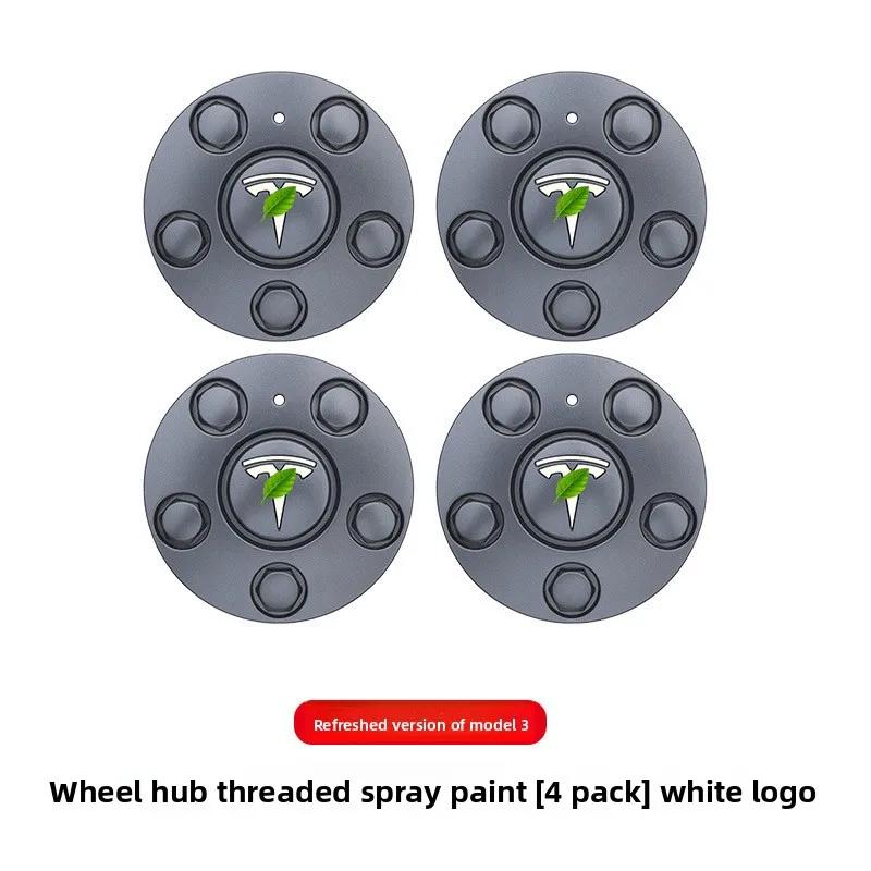 Car Sticker 4pcs For Tesla Model 3 Highland 2025 Wheel Hub Cover Protective Cover 18 Inch Wheel Hub Center Protective Cover Car