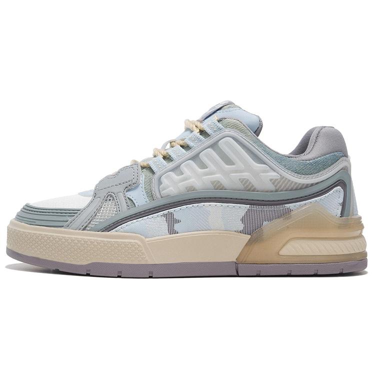 New LiNing Millennium Era Low-Top Skateboard Shoes Women's Blue Gray AZGS010-3