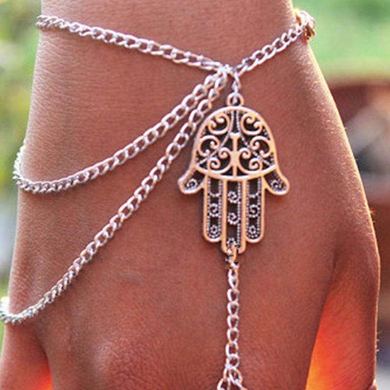 

Accessories, street fashion, personality, bergamot fringed chain, finger bracelet серебряный