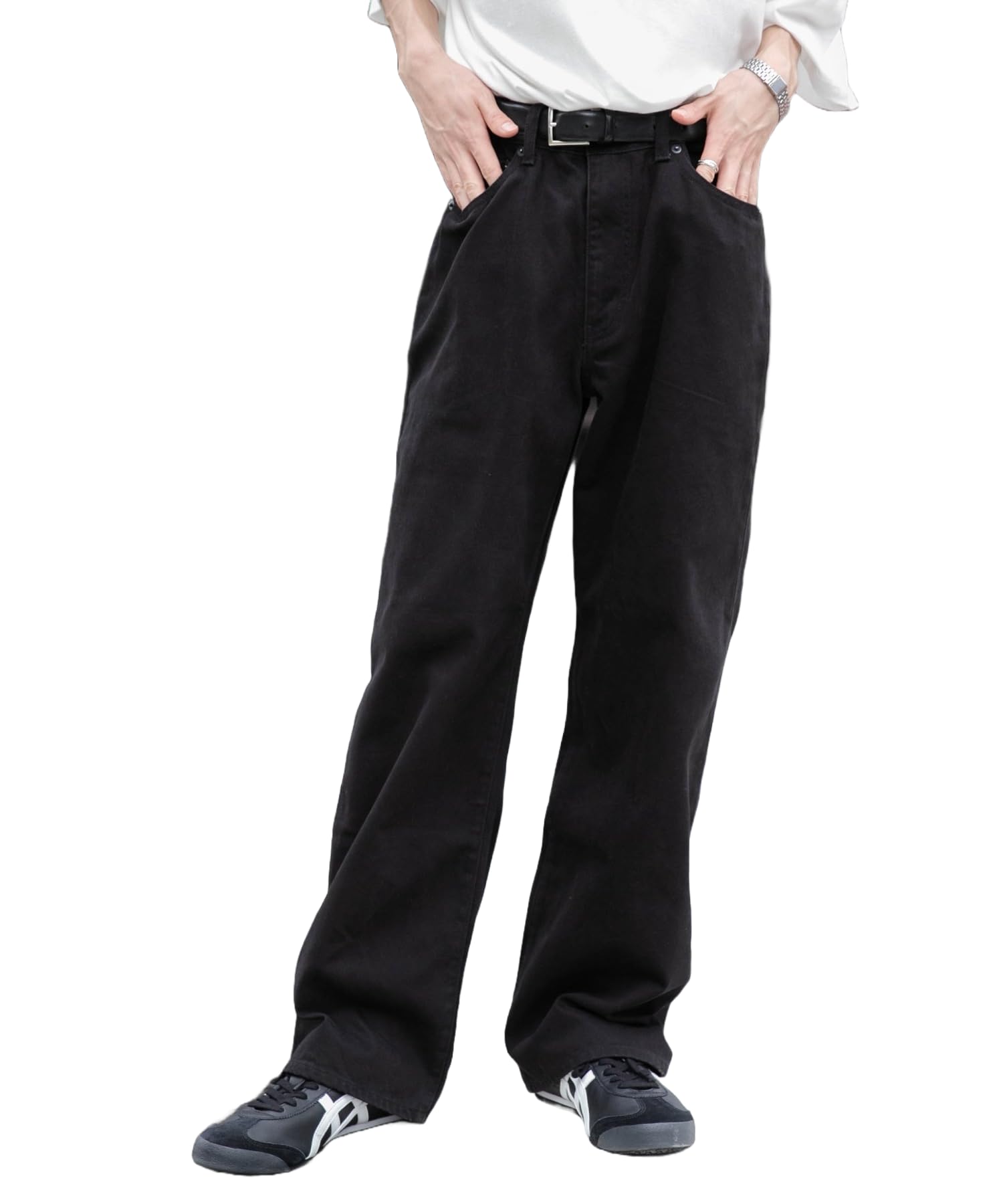 

WEGO Джинсы унисекс деним уличный размер черный мужские прямые брюки, низ, уличная одежда, одежда, круглогодичный, классический, подарок, весна/лето, чёрный