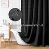 TEMU Hydrangea Polyester Shower Curtain - 3D Jacquard Design