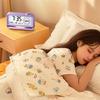 Kids Alarm Clock with Button High Volumes Visual Timers Indicators Rechargeable LCD Display Digital Clock Night Light
