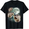 Three Otter Moon _ 3 Otter Funny Weird Cursed Meme T-Shirt
