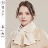 JIUMU Pure Wool Scarf for Women, Autumn And Winter Ladies' Warm Neck Warmer, Lightweight Winter Neck Protection Short Scarf
