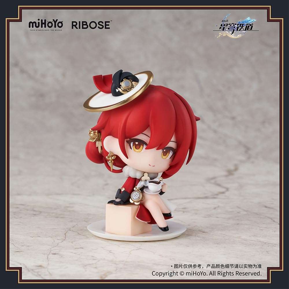 RIBOSE Star Rail Star Welcome Tea Himeko Painted Complete Q Version Figure "Collapse (Honkai Rail)" ~Train Party~ Non-scale PVC&ABS