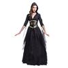Halloween Adult Female Black V-neck Dress Vampire Ghost Reaper Witch Vampire Witch Costume