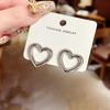 Geometric Heart Earrings: Retro Light Luxury Design for Women