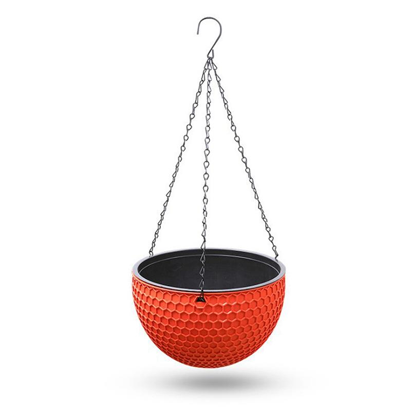 Upper Diameter 16.5Cm Rattan Plastic Hanging Basket Succulent Green Plant Hanging Pot Honeycomb Hanging Pot