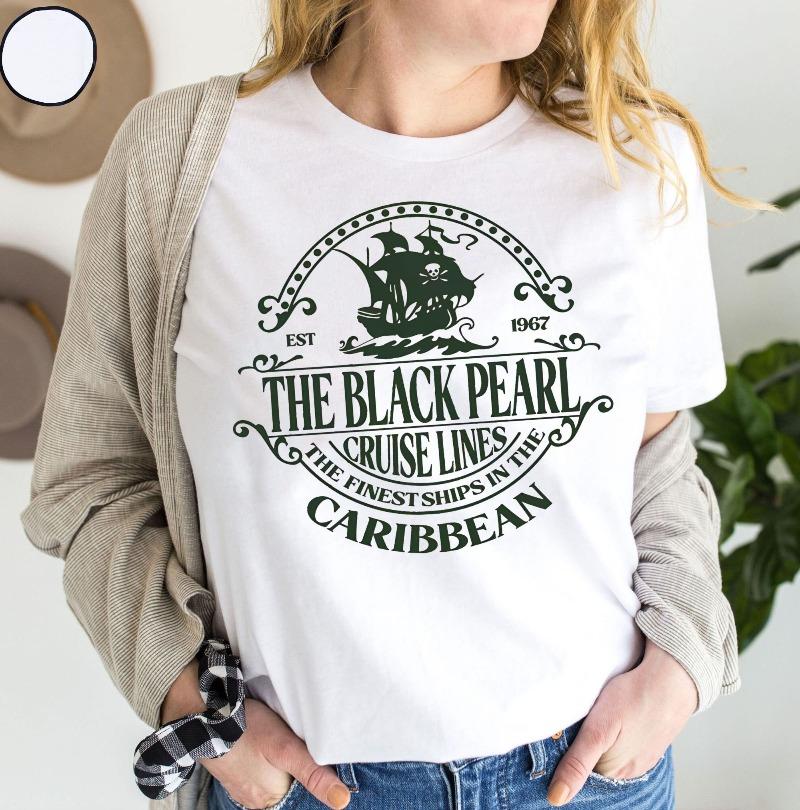 Vintage Disney Pirates Of The Caribbean Shirt  Black Pearl Cruise Lines Retro Tshirt Wdw Magic Kingdom Tee S
