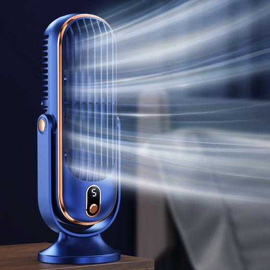 Bærbar skrivebordsvifte 5 hastigheter Sterk luftstrøm Lavt støynivå Oppladbar personlig bordvifte Mini klimaanleggvifte