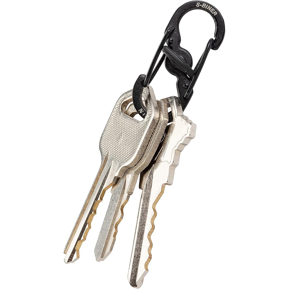 Nite Ize S-Biner Micro Lock Black 5-Pack Durable Carabiner Clips for Outdoor Use